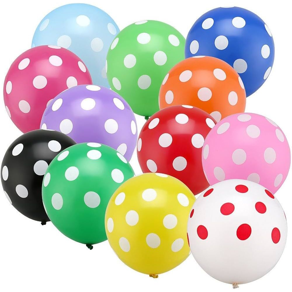 10 pcs Dotted Balloons - 12 Inch