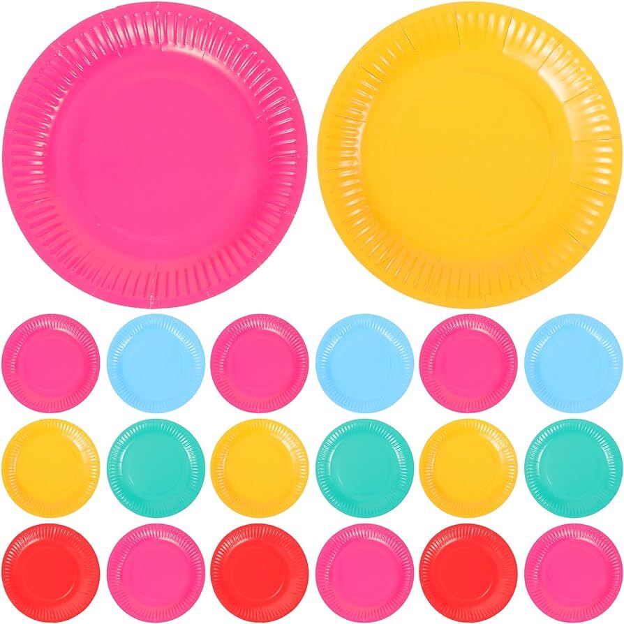 10pcs Big Round paper Plates