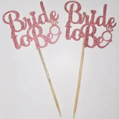 Wooden Bride to Be Cake Toppers each