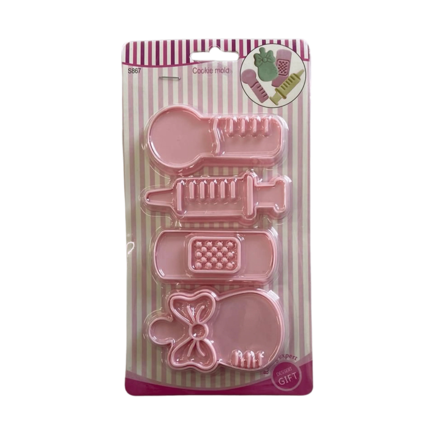 4pc Cookie Cutter Mold S867