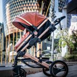 Belecoo 2 in 1 Luxury Stroller PU Leather