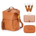 3Pce Vegan Leather Diaper Bag