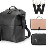 3Pce Vegan Leather Diaper Bag