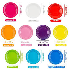 10pcs Big Round paper Plates