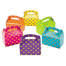 6 pcs Dotted Party Pack Boxes