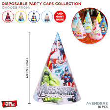 10pc Cartoon Character Party Hats