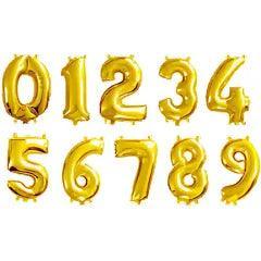 Balloon Number foil 32" 1 - 9 Gold