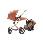 Pram Pu Leather Egg Style Luxury Travel System With Car Seat