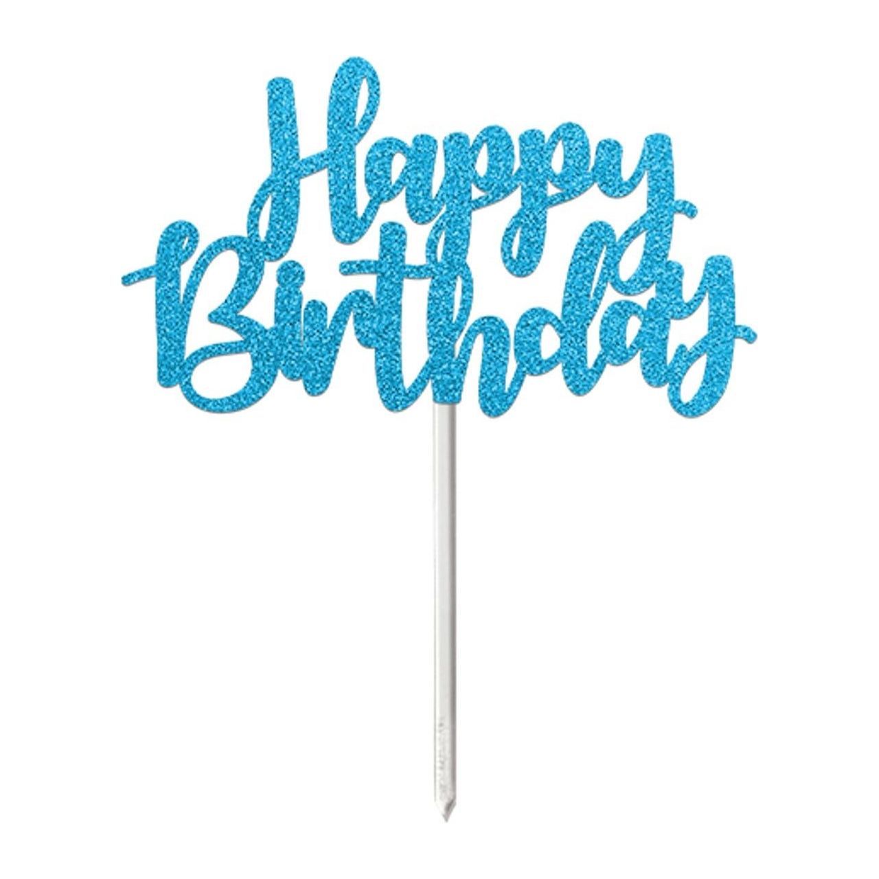 Wooden Happy Birthday Cake Toppers