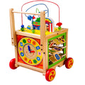 Kids Wooden Educational Activity Walker Stroller Toy