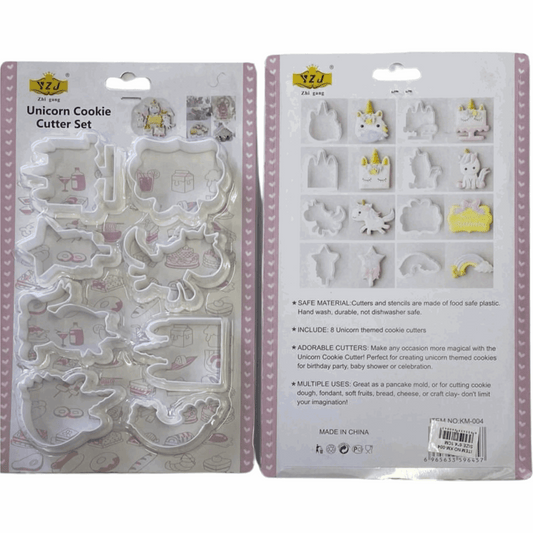 8pc Unicorn Cookie Cutter Set