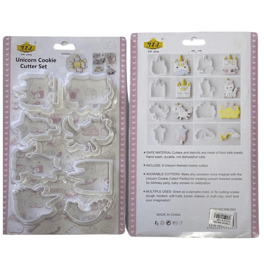 8pc Unicorn Cookie Cutter Set