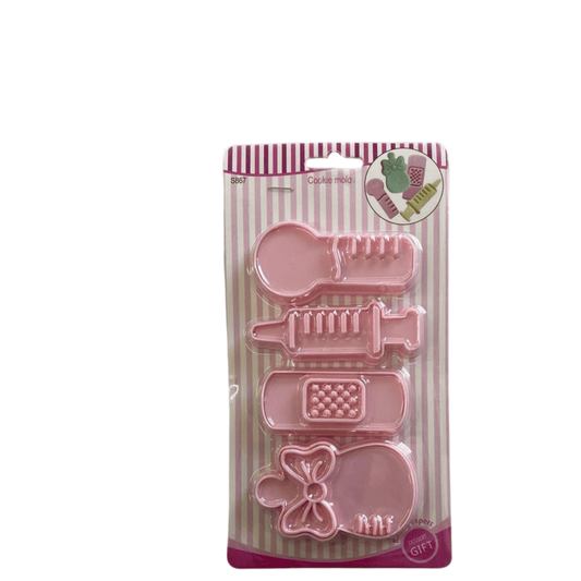 4pc Cookie Cutter Mold S867