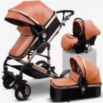 Belecoo 3 in 1 Luxury Stroller PU Leather