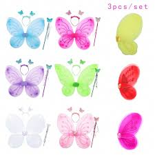 3 pcs Girls Butterfly Wings