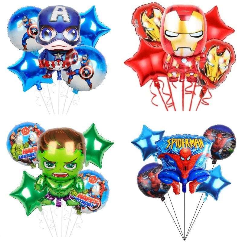 5pcs Character Foil Balloon Set