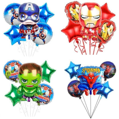 5pcs Character Foil Balloon Set