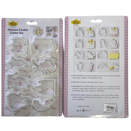 Unicorn cookie cutter set